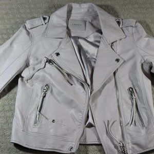 NWOT Blank NYC Life Changer Women’s M Faux Leather Classic Moto Jacket Taupe